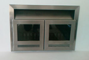 600 mm Double-sided Slimline with Glass Doors